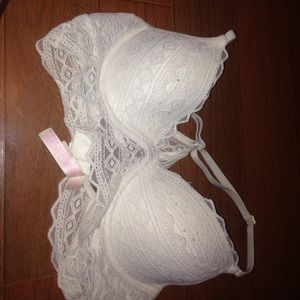 S PINK/VS lace white bra