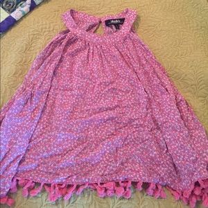 Pink patterned halter top