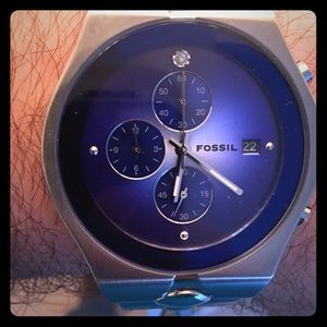 "Vintage" blue faced Fossil watch!