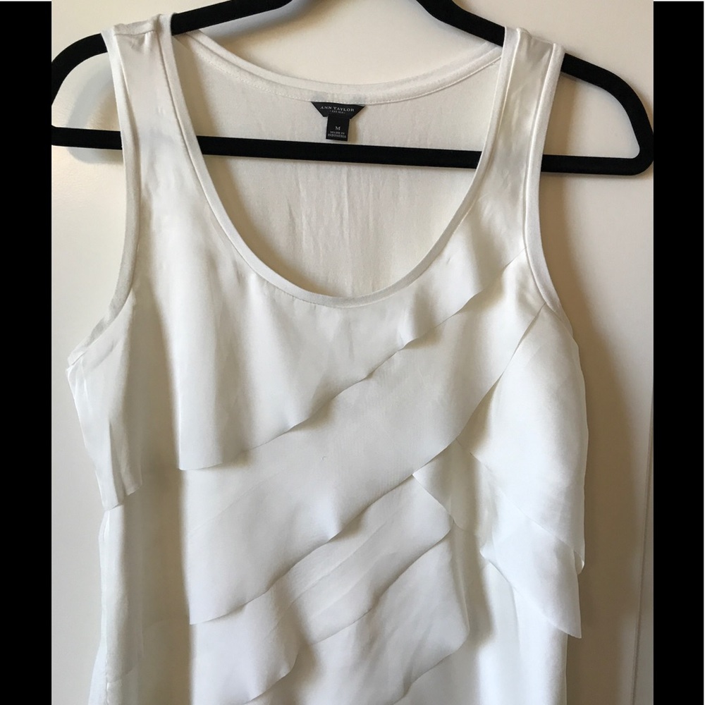 Ann Taylor Tank With Satin Trim