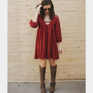 burgundy/red dress