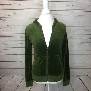 Juicy couture olive green track jacket.