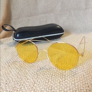 yellow tinted sunglasses