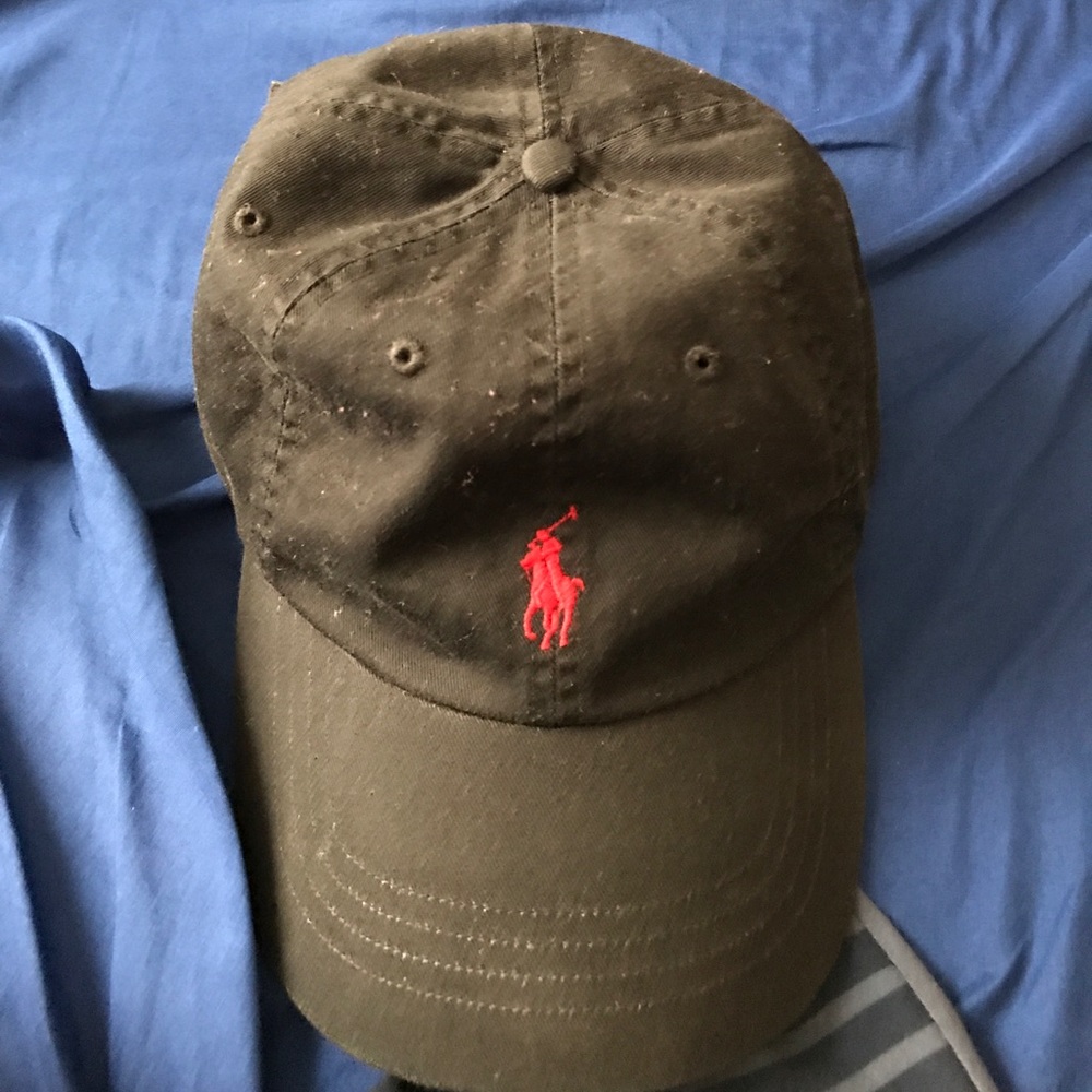Black polo hat