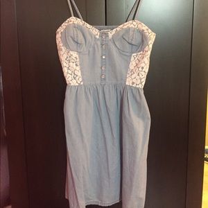 Denim and lace summer dress