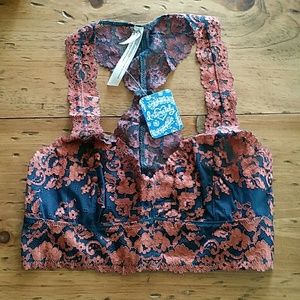 Free People Wild Roses Galloon Racerback Bralette
