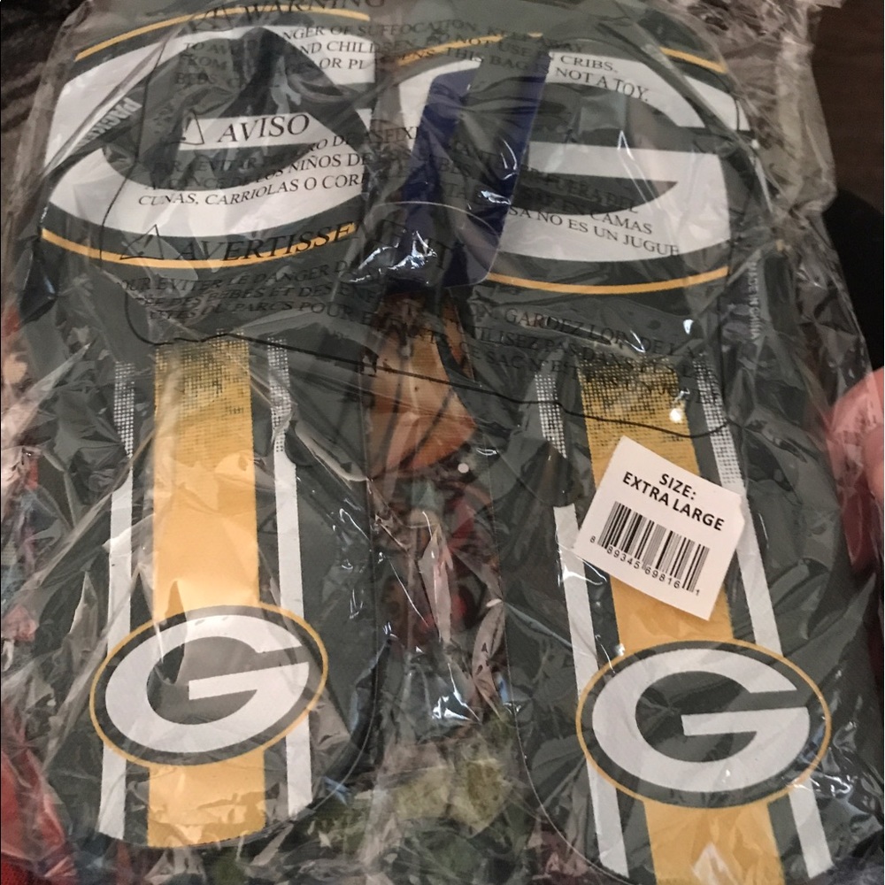 Green Bay packers flip flops