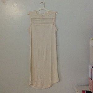Cream colored knee length tunic H&M size small