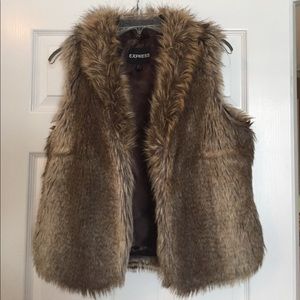 Faux fur vest from Express