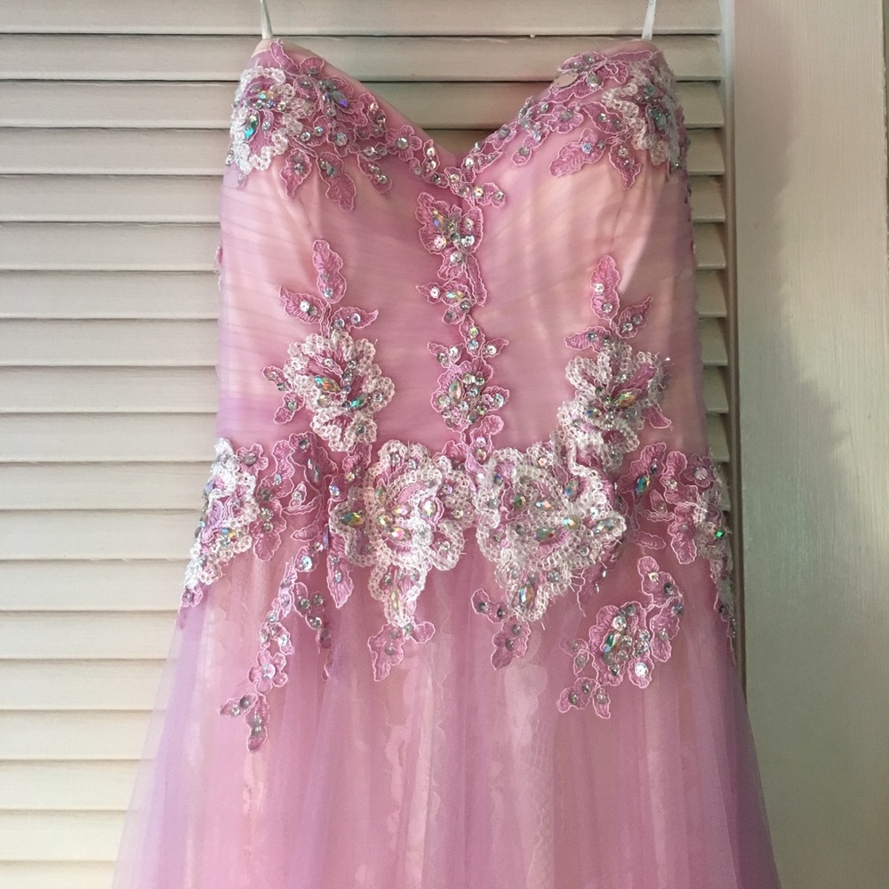 Pinkish purple bridal, prom or pageant dress