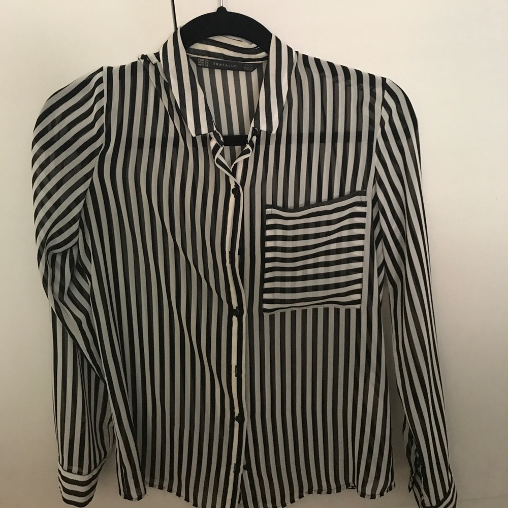 Black & White Striped Blouse