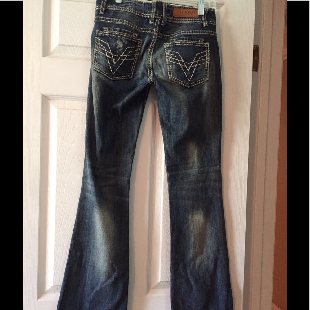Vigoss bootcut distressed jeans in EUC