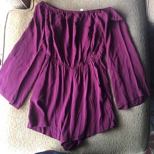Target burgundy off the shoulder romper!!