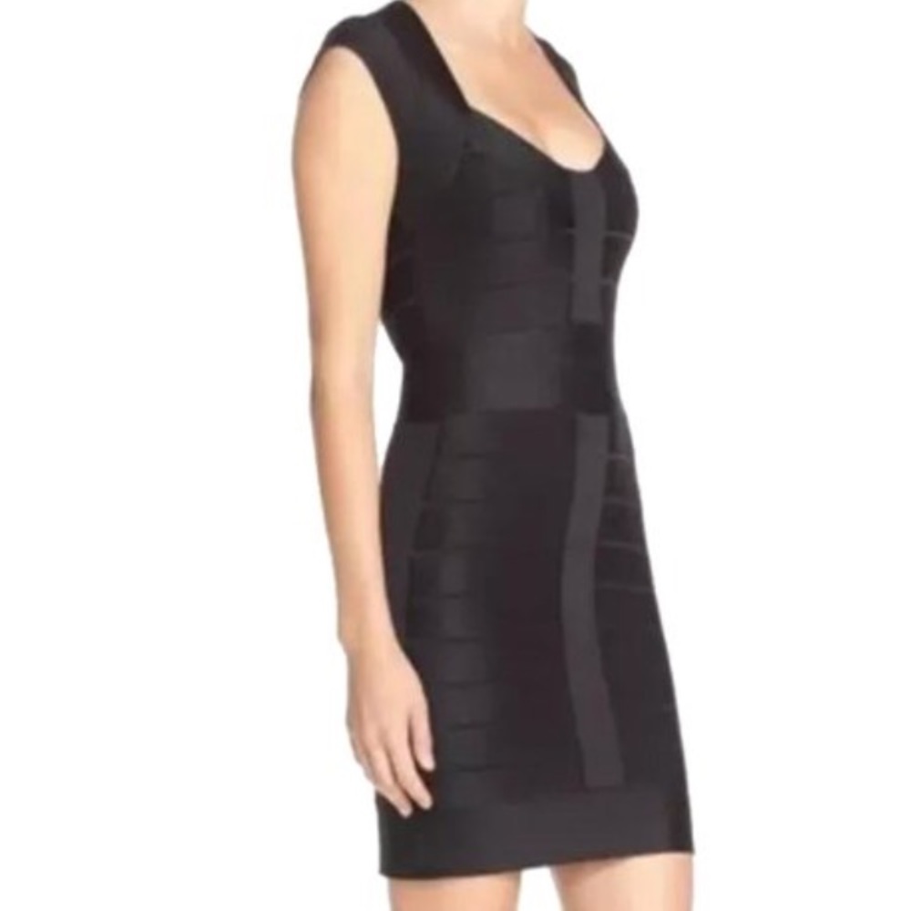 French connection black bodycon dress