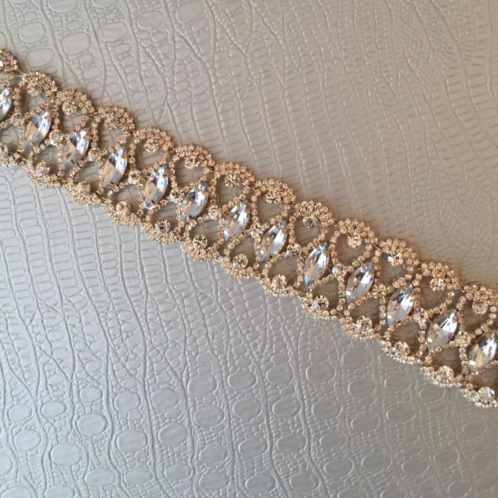 Gold crystal choker - Picture 3 of 6