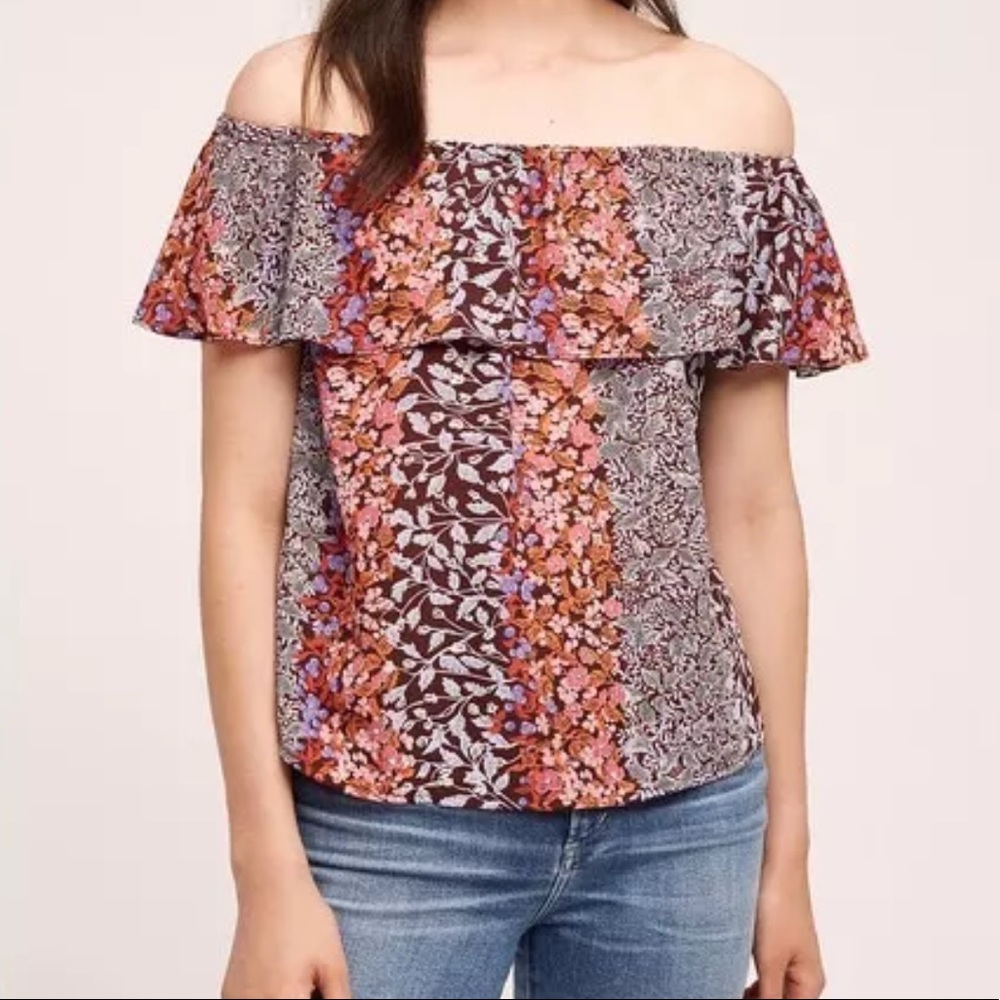 NWT Maeve Vallita Off Shoulder Top Anthro size XL