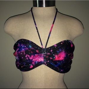 💗🖤OP Galaxy Print Three Piece Swimsuit 💜💙