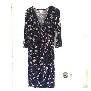 Maternity faux wrap dress