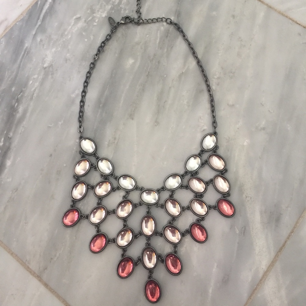 Ombré pink statement necklace