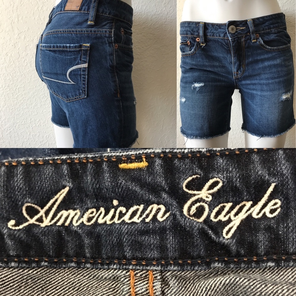 American Eagle Denim Jean Distressed Shorts