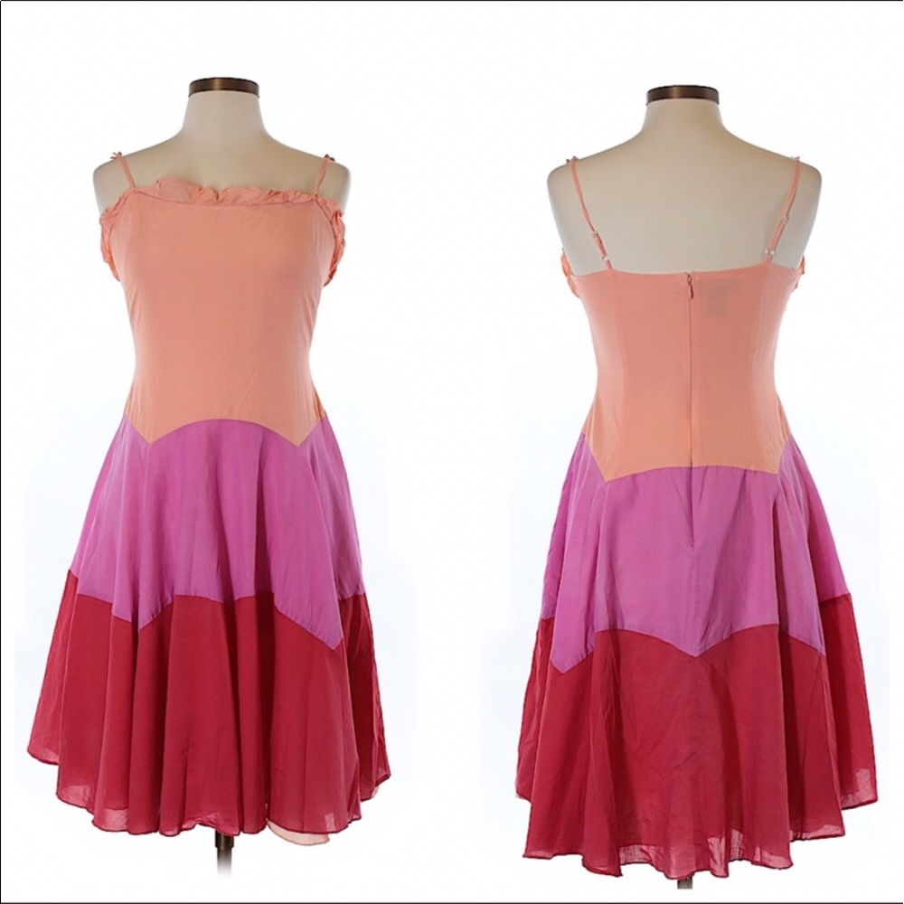 Philip DiCaprio color block Silk Dress