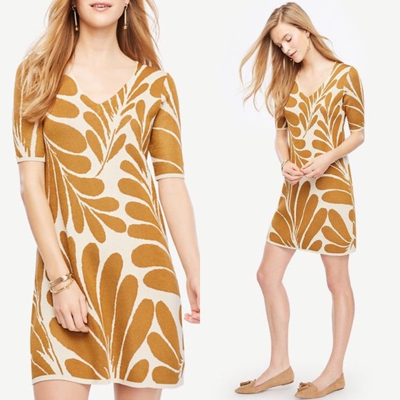 gold sweater dress