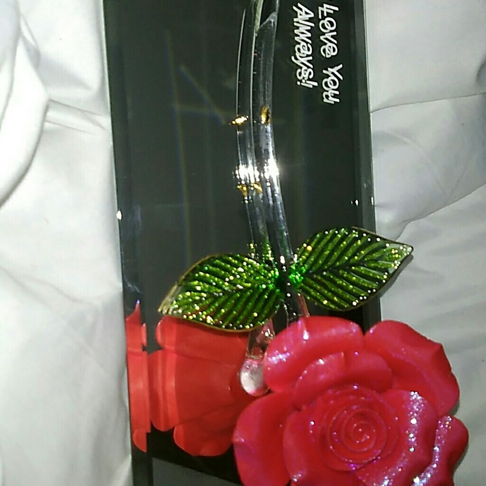 I Love You Always Glass Rose
