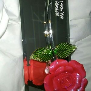 I Love You Always Glass Rose