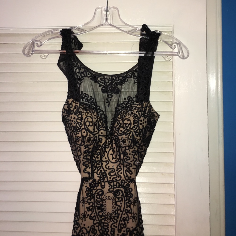 Black and gold bridal, prom or pageant dress