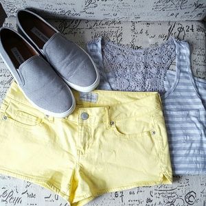 NWOT Yellow Denim Shorts