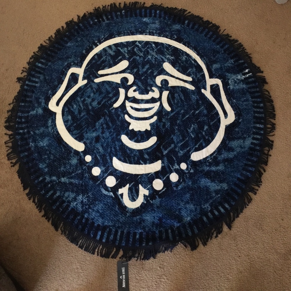 True Religion Circular Beach Towel