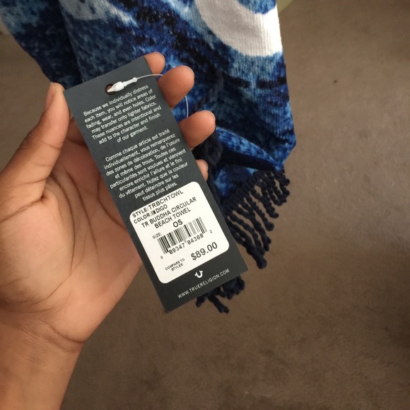 True Religion Circular Beach Towel - Picture 2 of 2