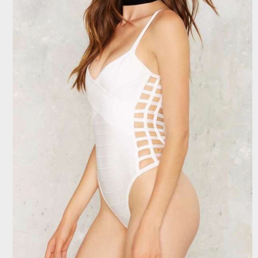 Band Another One Strappy Swimsuit - White