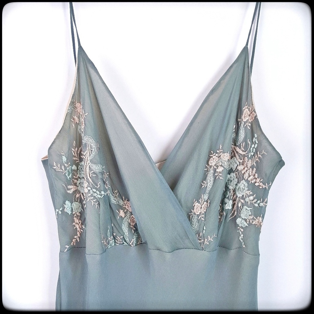 Silk chiffon bias cut dress