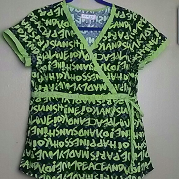 koi Other - Koi scrub top size Med Green and Black