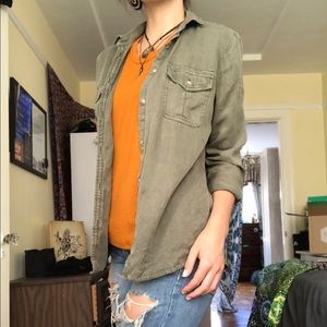 Army Green Button Down Shirt