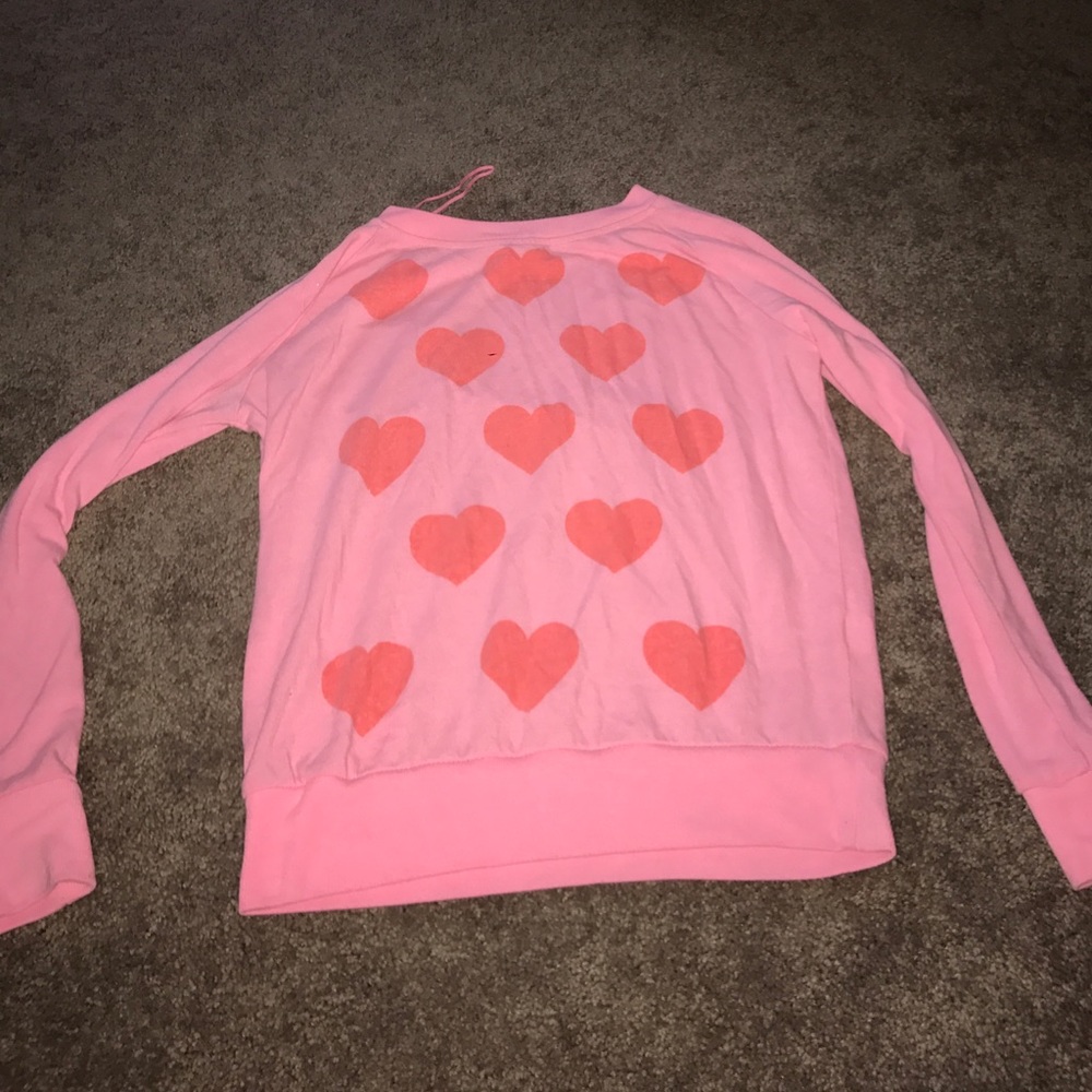 Pink heart sweater