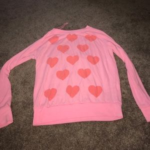 Pink heart sweater