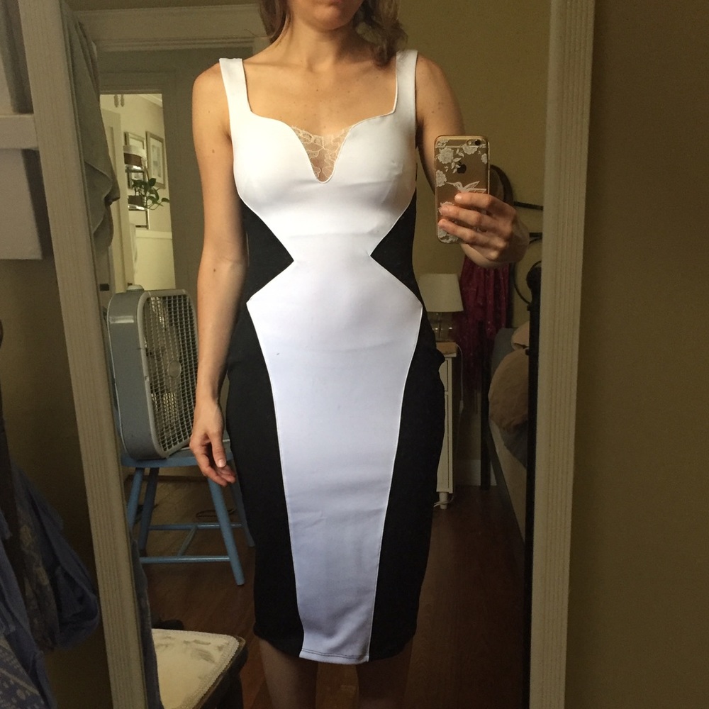 ASOS Petite Mid-length Slim Fit Dress Size 4