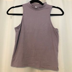 Lavender mock neck tank