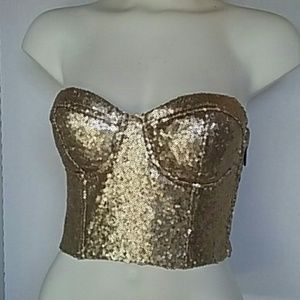 Sequins Bustier top