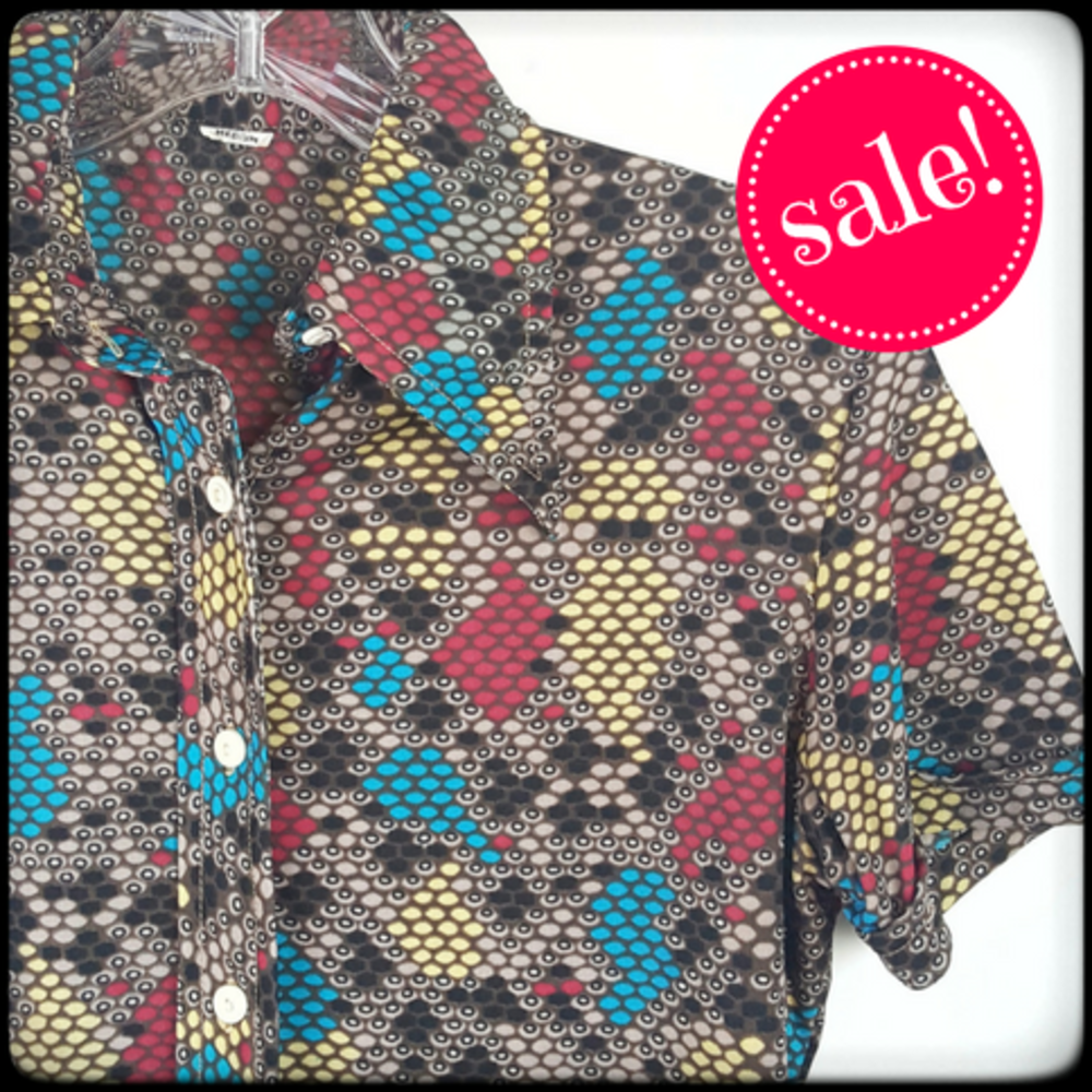 Vintage multicolor short sleeve shirt
