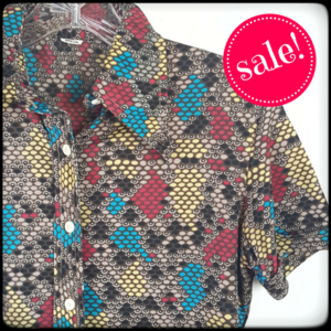 Vintage multicolor short sleeve shirt
