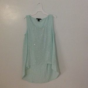 Light green high low sequins top from Forever 21