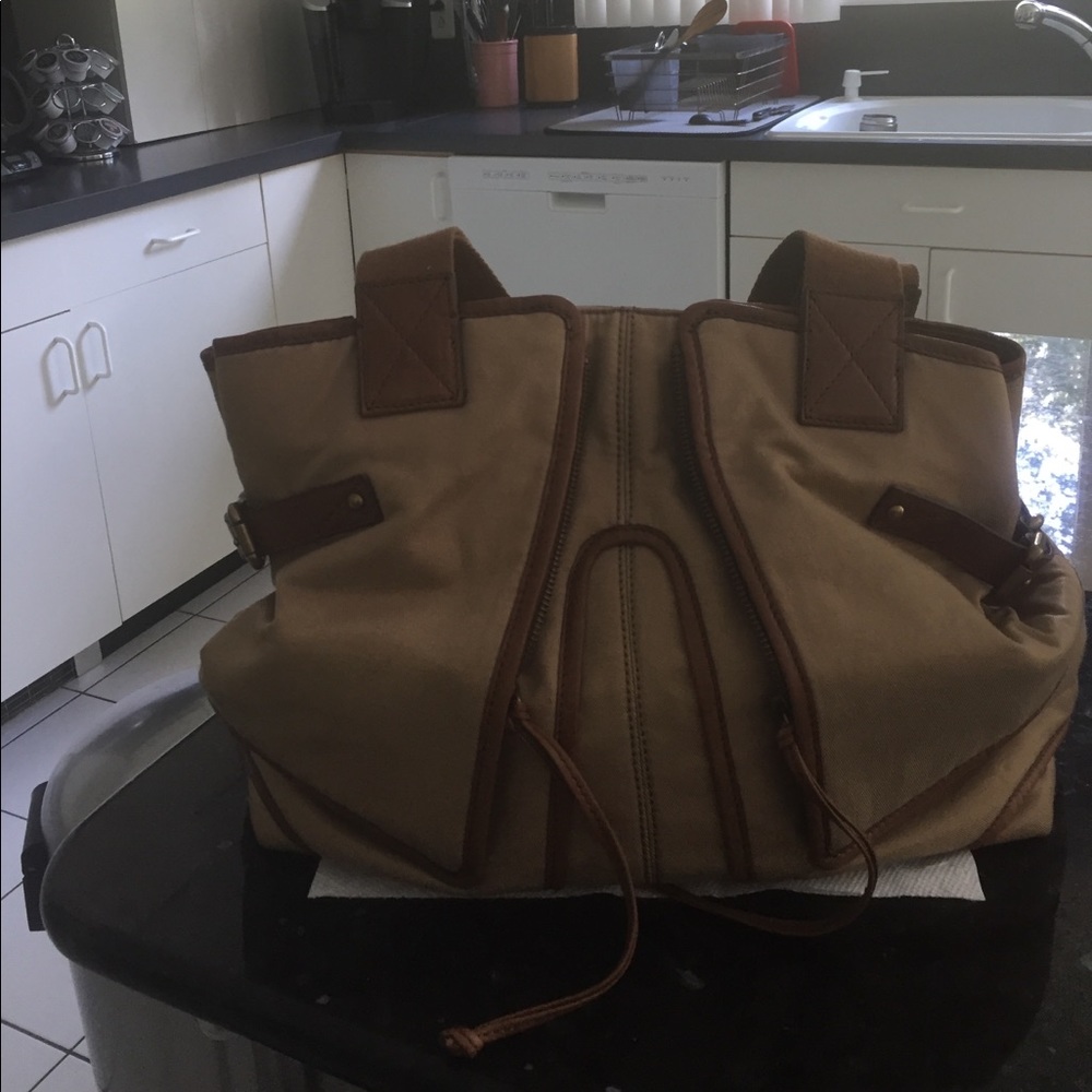 Kooba canvas and leather pocketbook
