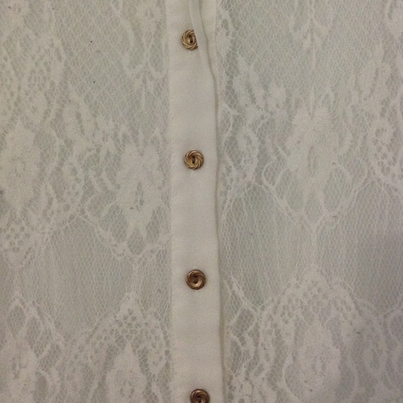 White sheer lacy blouse from Macy's - Picture 3 of 4