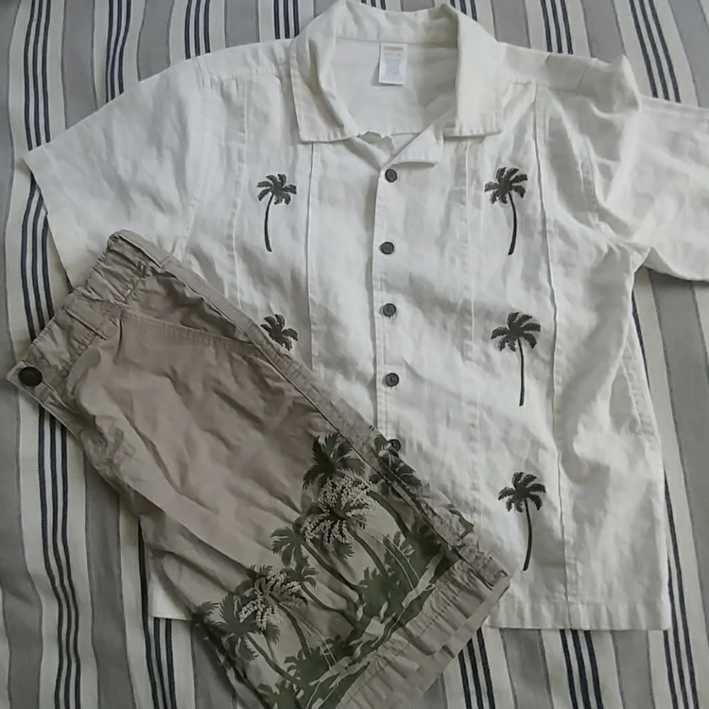 Gymboree Boys Tropical Shirt and Shorts Set