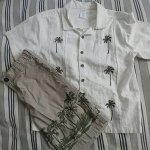 Gymboree Boys Tropical Shirt and Shorts Set
