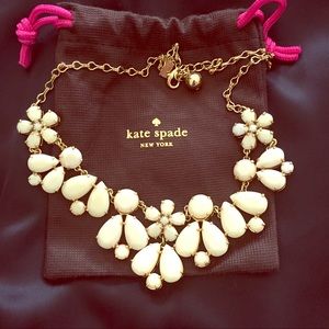 Kate Spade White and Gold Fashion Necklace