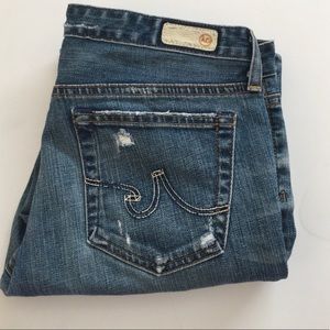 AG the Stilt Cigarette distressed jeans size 30